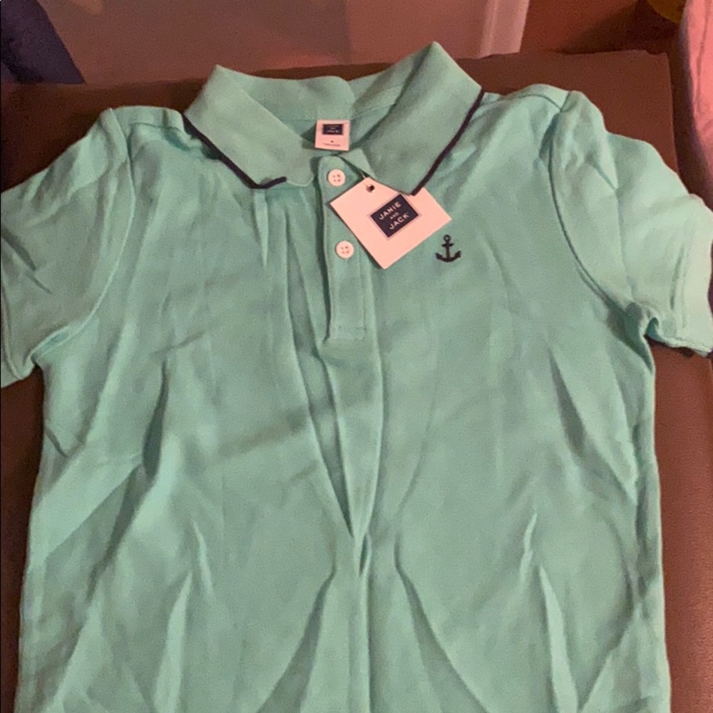 Janie and Jack shirt. Turquoise color